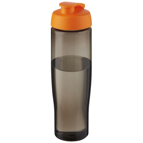 Bouteille de sport de 700 ml personnalisée H2O Active® Eco Tempo Orange et Charbon